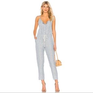 NEW! Enza Costa Striped Linen Jumpsuit